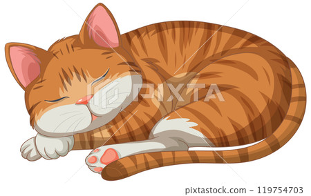 Sleeping Cat Under New Moon Sleeping Cat Under New Moon 119754703
