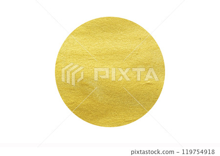Watercolor gold circle hand paint background 119754918