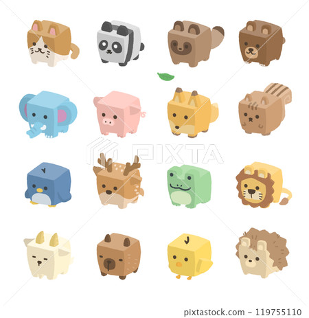 Square Animal Set Square Animal Set 119755110
