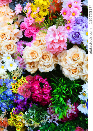 Artificial flowers photographed in Hong Kong - Hong Kong flowers Artificial flowers photographed in Hong Kong - Hong Kong flowers 119755174