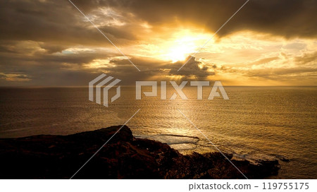 Muckcross Head Donegal Ireland - The breathtaking beauty of the stunning seascape at sunset, with 119755175