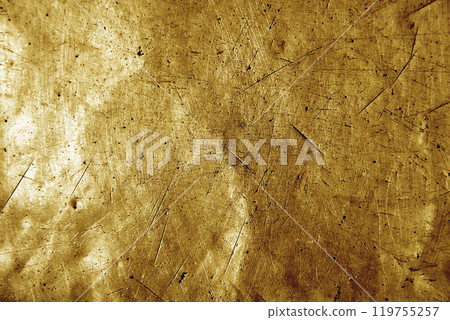 Gold grunge metal texture background 119755257