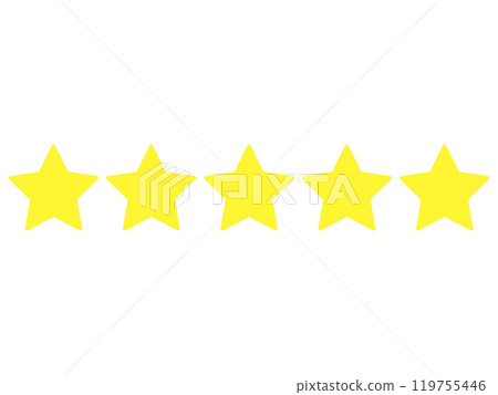 5 star rating mark 5 star rating mark 119755446