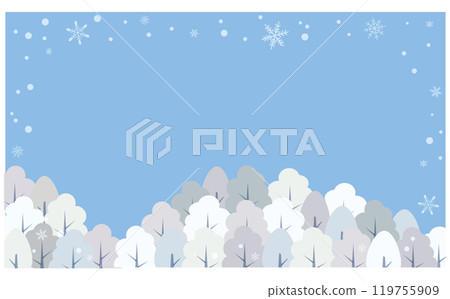 冬季可愛背景框素材 119755909