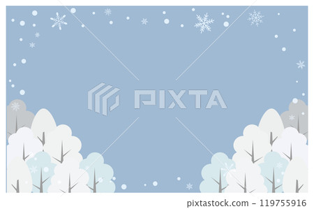 冬季可愛背景框素材 冬季可愛背景框素材 119755916