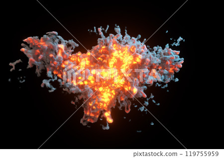 flammable, exploding, isolated 119755959