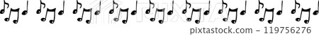 Musical notes melody line set Musical notes melody line set 119756276