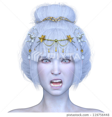 Close-up of a woman's face 119756448