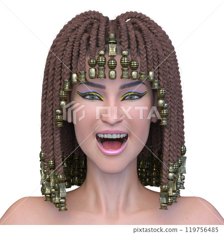 克莉奧佩特拉化妝的女人 119756485