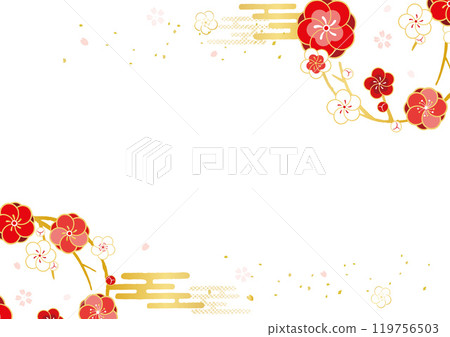 Plum blossom background illustration 119756503