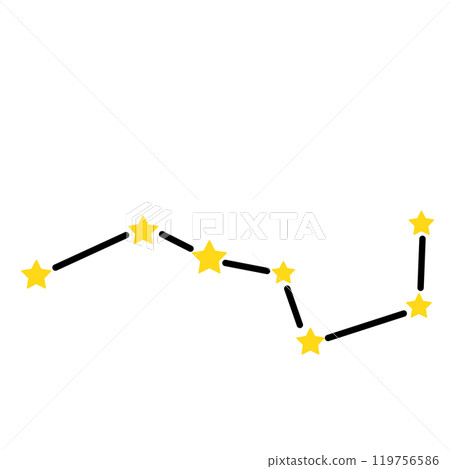 A simple and cute illustration of the Big Dipper A simple and cute illustration of the Big Dipper 119756586