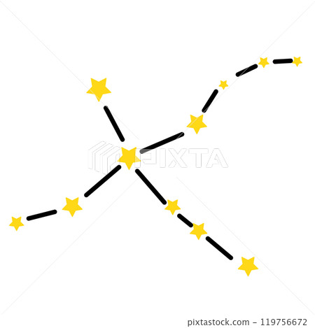 Simple and cute illustration of Cygnus 119756672