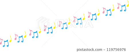 Musical note melody line diagonal 119756976