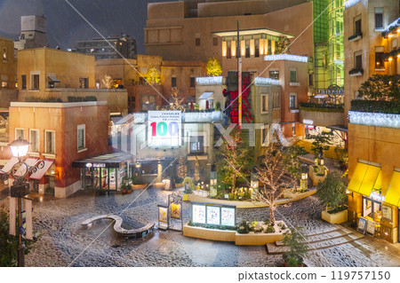 冬天的川崎市夜景 - 落雪的 La Cittadella (Cinecittà) 的城市景觀 [神奈川縣川崎市] 119757150