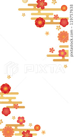 Japanese pattern background material 119757638