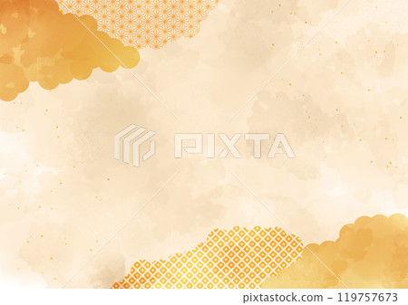 Cloud Japanese pattern background material 119757673