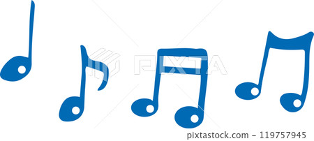 Musical notes melody line 119757945