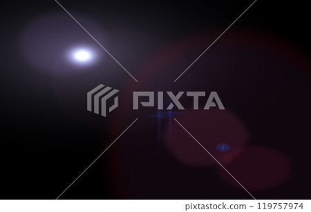 Lens flare glow light effect on black. image of rays purple light effects, overlays or flare isolated on black background for design. abstract lens flare light over black background 119757974