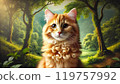 Cat prince in the forest 119757992