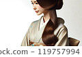 Kimono woman sideways 119757994