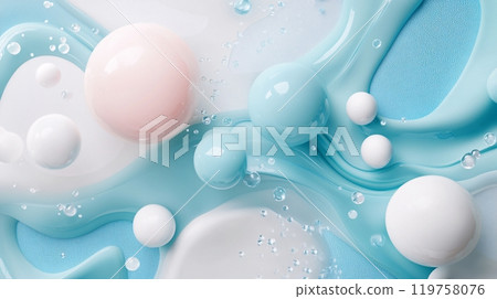 A fluid and dynamic background features organic 3D geometric shapes with a liquid texture A fluid and dynamic background features organic 3D geometric shapes with a liquid texture 119758076