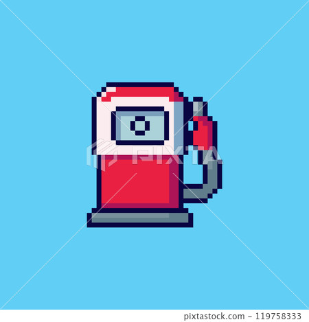 Pixel art Gas Station Pump game asset design Pixel art Gas Station Pump game asset design 119758333