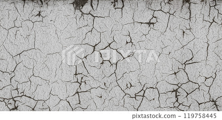 White black grey wall, floor with pattern and cracks, texture background 119758445
