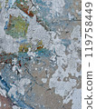 Colorful cracked wall texture 119758449