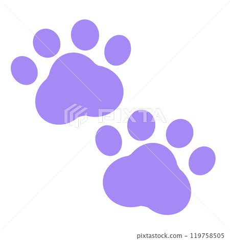 2 simple animal footprints 119758505