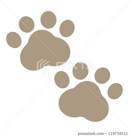2個簡單的動物腳印 119758512