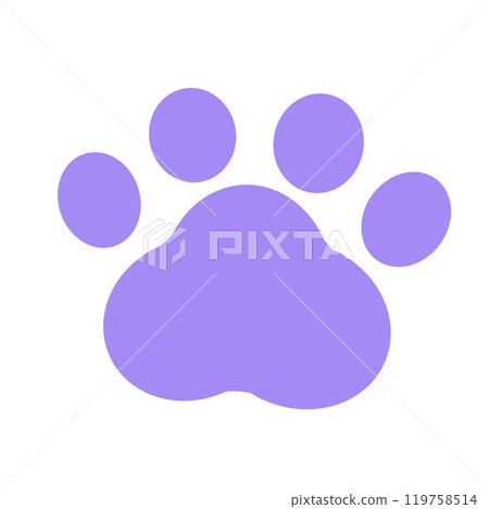 Simple animal footprint material 119758514
