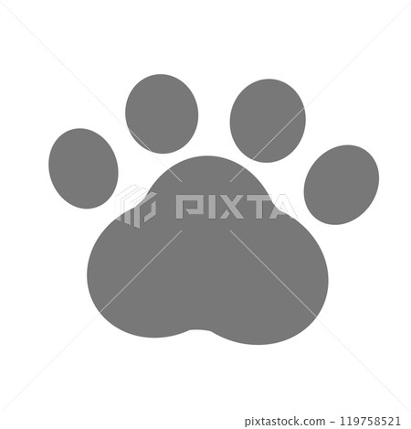 Simple animal footprint material 119758521