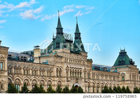Beautiful view of the GUM Russia building. Beautiful view of the GUM Russia building. 119758965