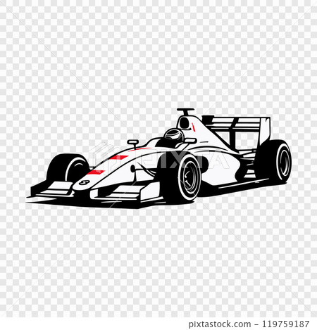 Race Car Illustration on Transparent Background 119759187