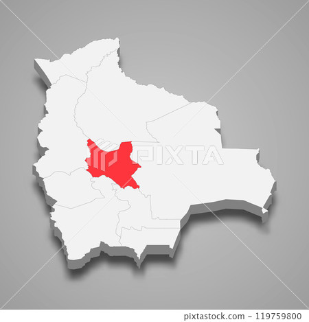 Cochabamba department location within Bolivia 3d map 119759800