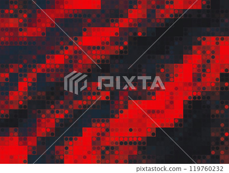 A red and black pixelated background with a red line 119760232