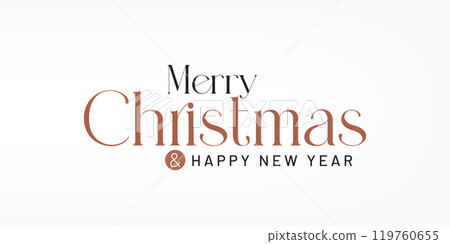 Minimalist Christmas and New Year Typography Minimalist Christmas and New Year Typography 119760655