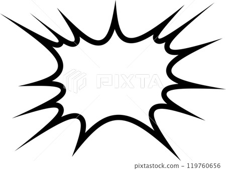 American comic style spikes, surprised comic speech bubble 119760656