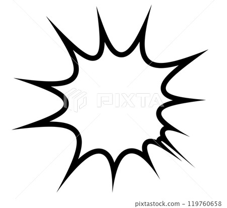 美國漫畫風格多刺、驚訝的喜劇演講泡沫 美國漫畫風格多刺、驚訝的喜劇演講泡沫 119760658