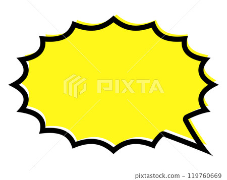 American comic style spikes, surprised comic speech bubble 119760669