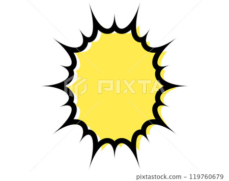 American comic style spikes, surprised comic speech bubble 119760679