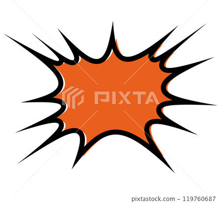 American comic style spikes, surprised comic speech bubble 119760687