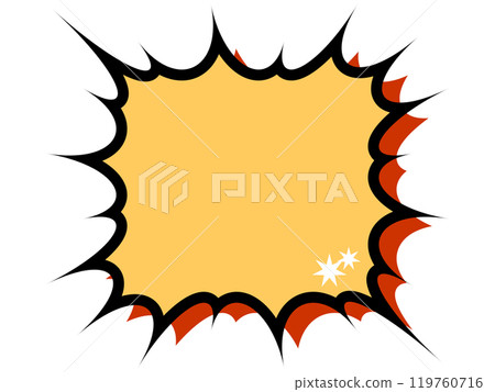 American comic style spikes, surprised comic speech bubble 119760716