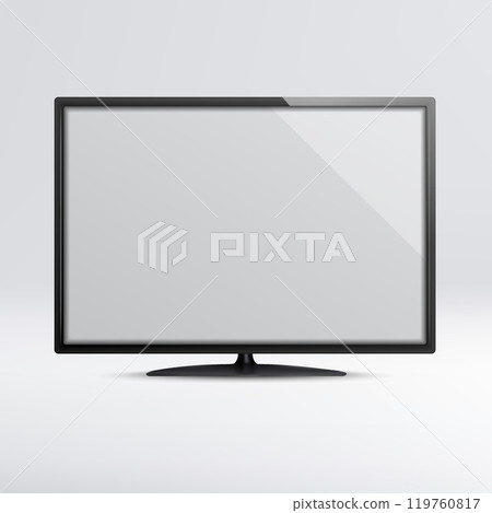 Modern Flat Screen Television with Blank Display 119760817