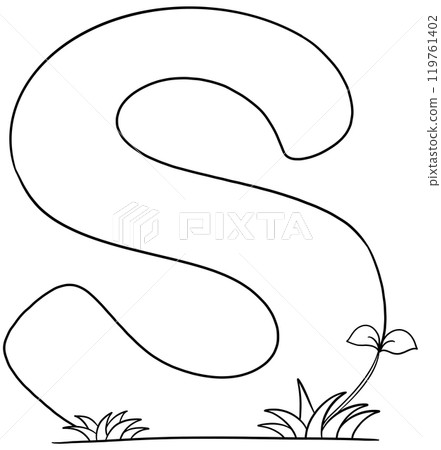 Coloring alphabet small tree theme s 119761402