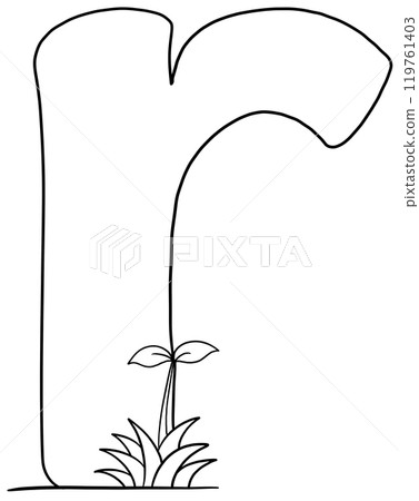 Coloring alphabet small tree theme r 119761403