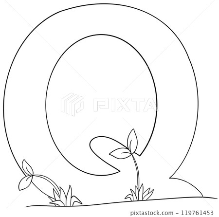 Coloring alphabet small tree theme Q 119761453