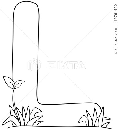 Coloring alphabet small tree theme L 119761460