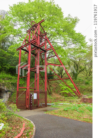 World Heritage Site "Sado Island Gold Mine" Takato Shaft Important Cultural Property "Cultural Landscape of the Mines and Mining Towns of Sado Aikawa" World Heritage Site "Sado Island Gold Mine" Takato Shaft Important Cultural Property "Cultural Landscape of the Mines and Mining Towns of Sado Aikawa" 119761917