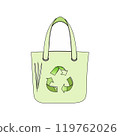 Vector illustration of a green tree with leaves, eco-friendly concept.. 119762026